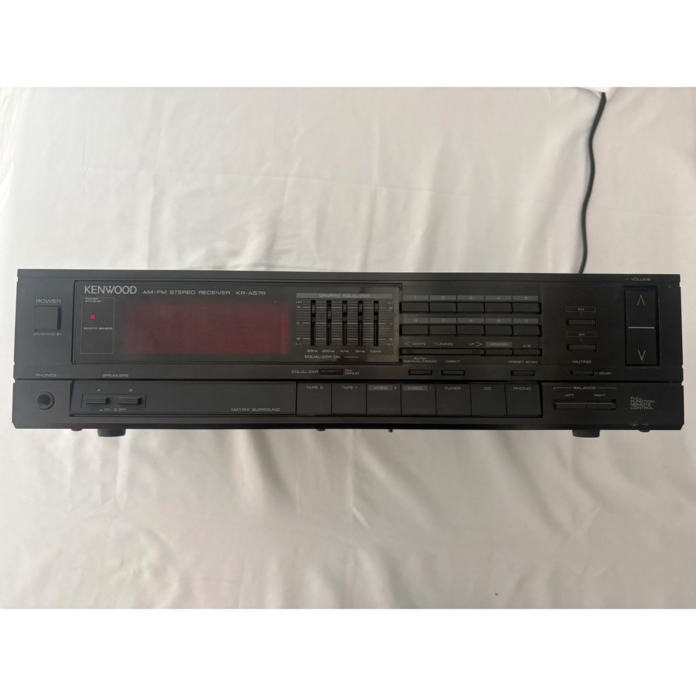 Kenwood KR-A57R AM-FM Stereo Receiver Tuner Amplifier Graphic Equalizer Black